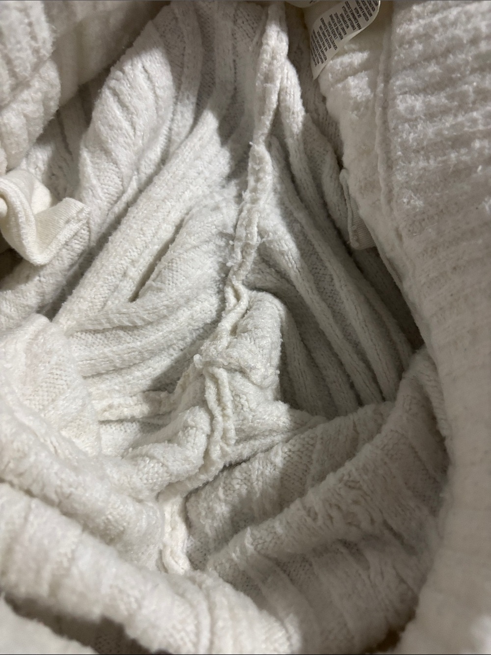 Alo Yoga Winter Bliss Cable Knit Lounge Jogger Pants Cream White Women's Size S - Picture 7 of 7
